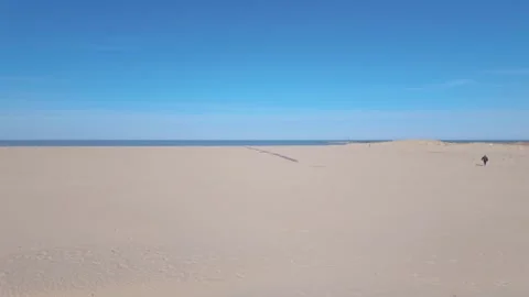Walking on an empty Beach Stock Footage 331619854