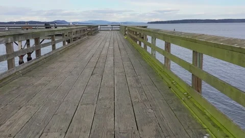 Walking to end of Sidney Pier Stock Footage 178319956