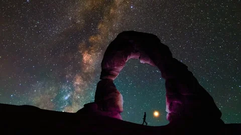 Walking endlessly under the stars 4K Stock Footage 260699431