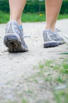 Walking exercise in spring Stock Photos