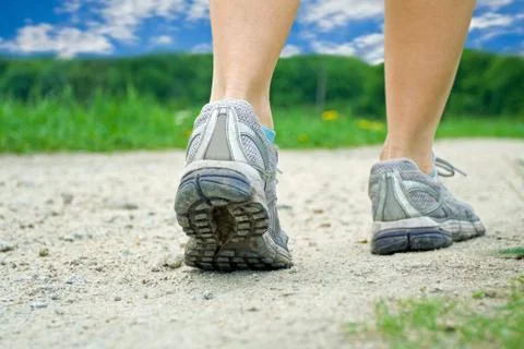 Walking exercise in summer Fotos de archivo