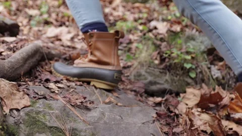 Walking on a Fall Hike Video stock 170634089