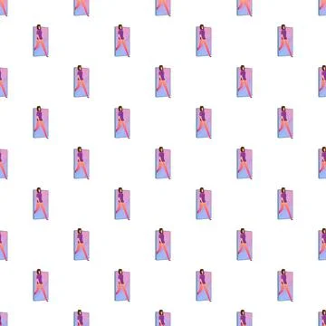Walking female figures pattern representing digital connection Stock Illustration