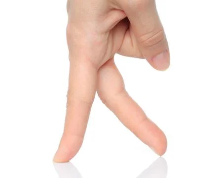 Walking fingers . Stock Photos
