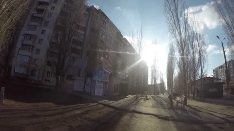 Walking from the first person. Stock Footage 60775646