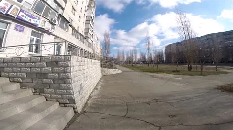 Walking from the first person. Stock Footage 60911401