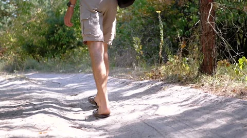 Walking in flip-flops Stock-Footage 293184113