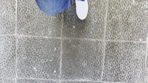 WALKING ON THE FLOOR Stock Footage 292452033