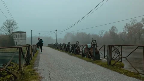 Walking in the fog Stock Footage 228716796