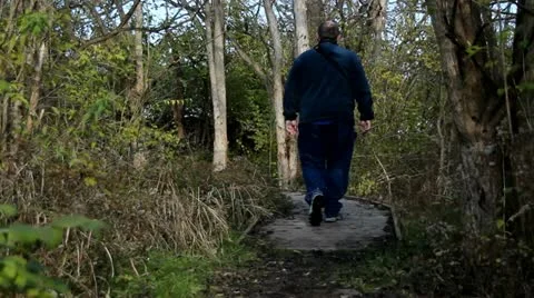 Walking in the forest Stock Footage 12581604