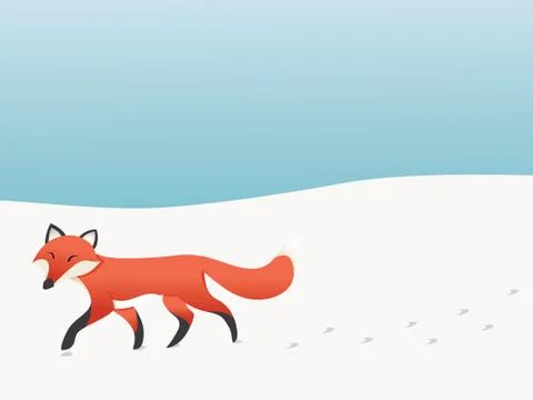 Walking Fox Stock Illustration