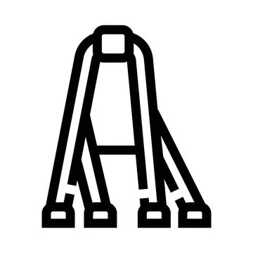 Walking frame providing support for elderly people Stock Illustration