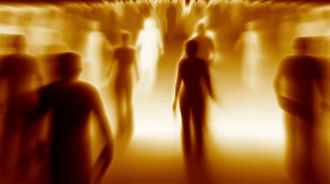 Walking ghosts Stock Footage 39885037