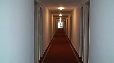 Walking in the hallway Stock Footage 504573