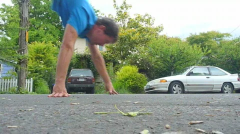 Walking on Hands Series Stock Footage 754951