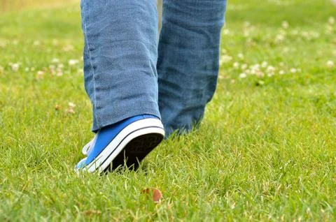 Walking is healthy 库存照片
