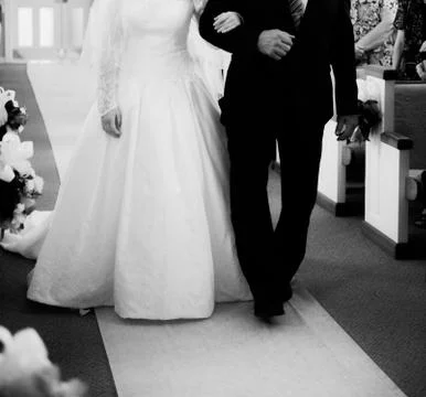 Walking Her Down the Aisle Stock Photos