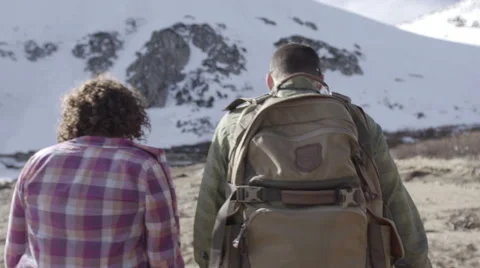 Walking on a hike Stock Footage 50192454