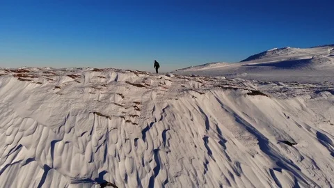 Walking On a Hill In The Mountain Stock Footage 105460791