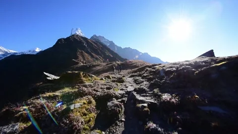 Walking on the Himalayas Video stock 236393779