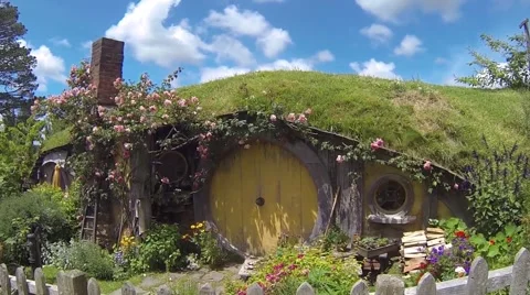 Walking by the hobbit hole Stock Footage 48222678
