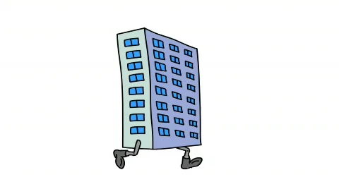 Walking house Stock Footage 506007