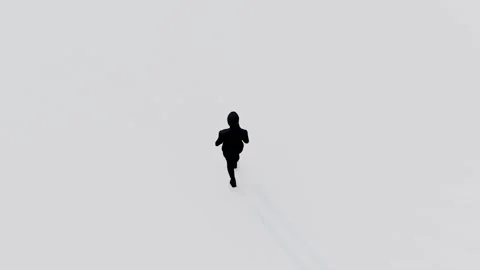 Walking human silhouette isolated on bright background. Stock Footage 327027082