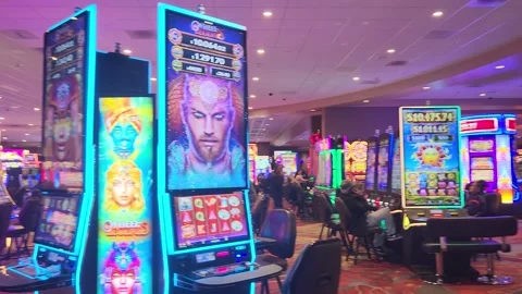 Walking Inside of Casino Machine Machine Casino Game Gambling Vidéo 229427304