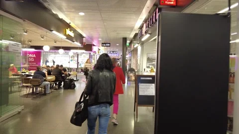 Walking inside the Dixi shopping centre Stock Footage 252998789