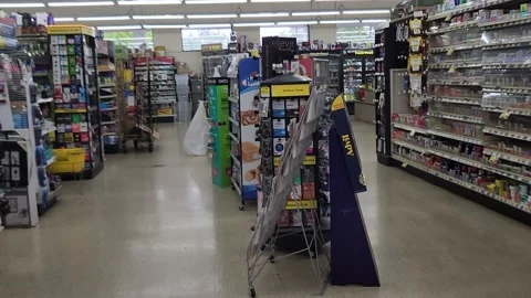 Walking Inside of Dollar General Retail Store Stock Footage 211387256