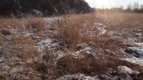 Walking inside First War's Tunnel in Carso Stock Footage 112052364