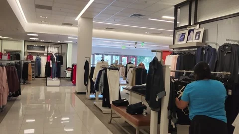 Walking Inside of Macy's Retailer Store Merchandise Products Stock Footage 251349119