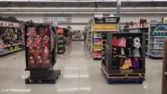 Walking Inside of Meijer Supermarket Dog Stock Video Pond5