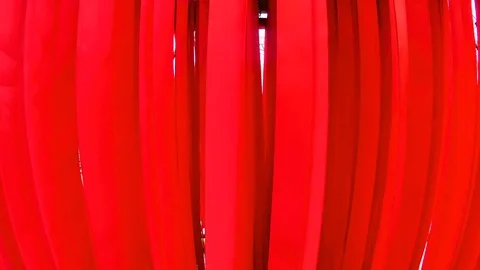 Walking inside red stripes, surreal, art Video stock 101586836