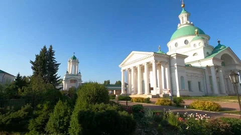 Walking inside the Spaso-Yakovlevsky Monastery Stock Footage 251632050