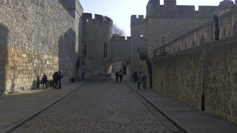 Walking Inside The Tower of London Stock Footage 145662265