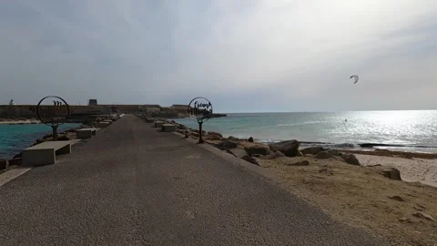 Walking on Isla de Las Palomas Stock Footage 305783958