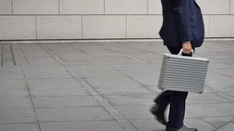 Walking the Japanese worker, no face Stock Footage 82631916