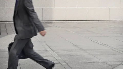 Walking the Japanese workers, no face Stock Footage 81133682