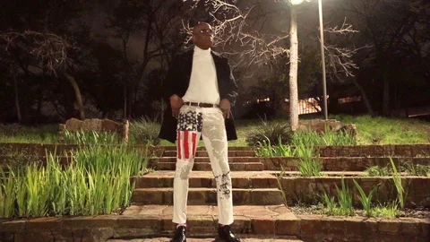 Walking the lamp light Stock Footage 126308184