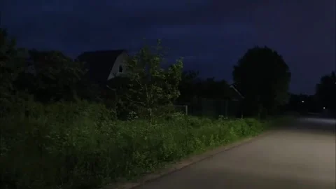 Walking by lamplight Stock Footage 316951881