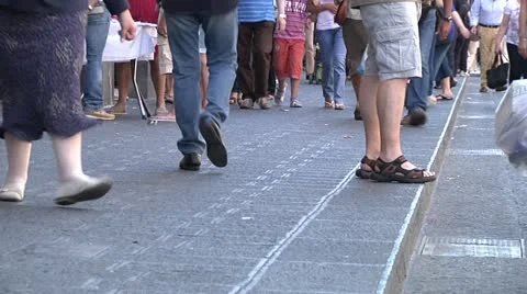 Walking legs, summer Stock Footage 11154513