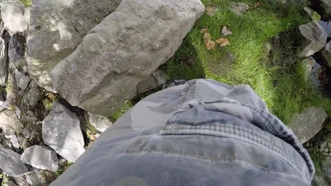 Walking up the Lehigh Riverbank Stock Footage 76089754