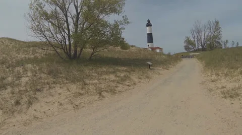 Walking to the Lighthouse, Version #2 Stock Footage 24153001