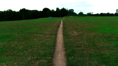 Walking the line pov point of view Stock Footage 8660910