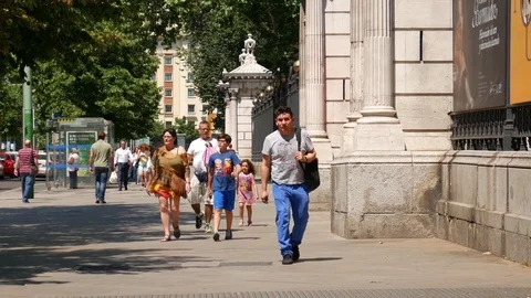 Walking in Madrid Stock Footage 70070048