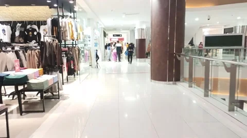 Walking in a mall in Bogor, Indonesia. Stock Footage 218411496