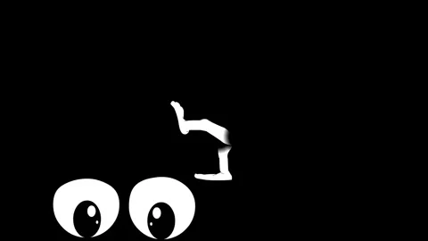 Walking man on black background Stock Footage 242744603