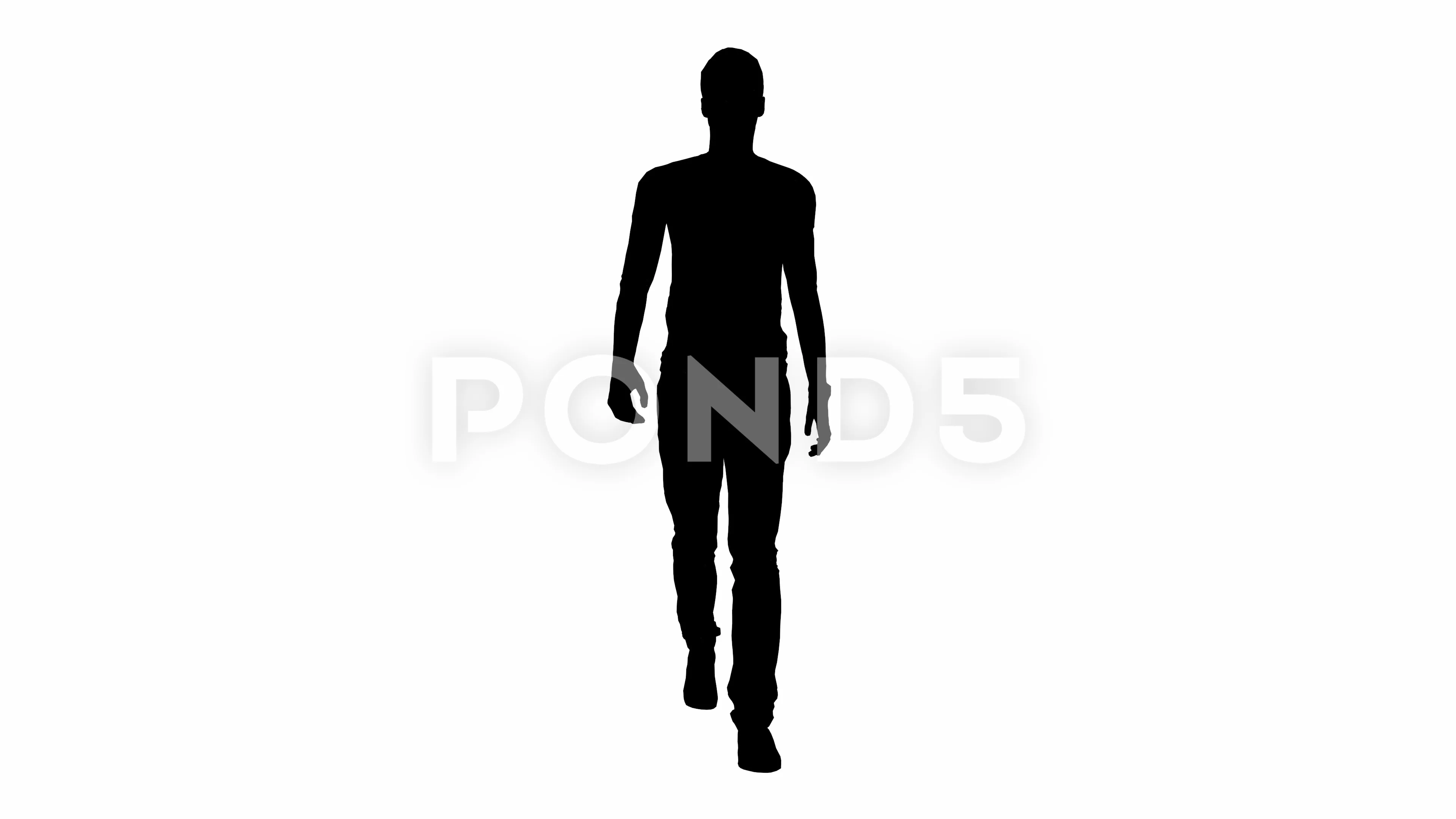 walking man silhouette vector