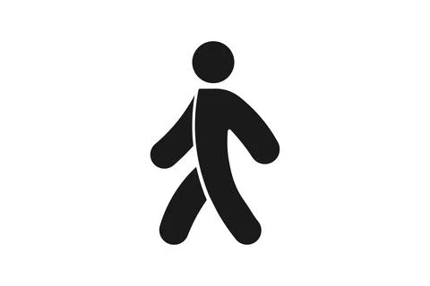 Walking man. Simple icon. Flat style element for graphic design. Vector EPS10 스톡 일러스트